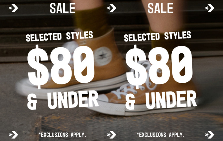 CONVERSE — $80 AND UNDER CHUCKS SALE
